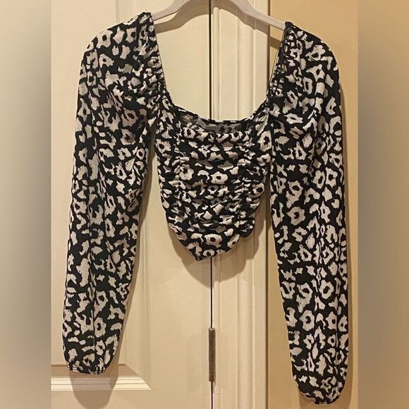 Topshop long sleeve cropped shirt - Picture 8 of 10